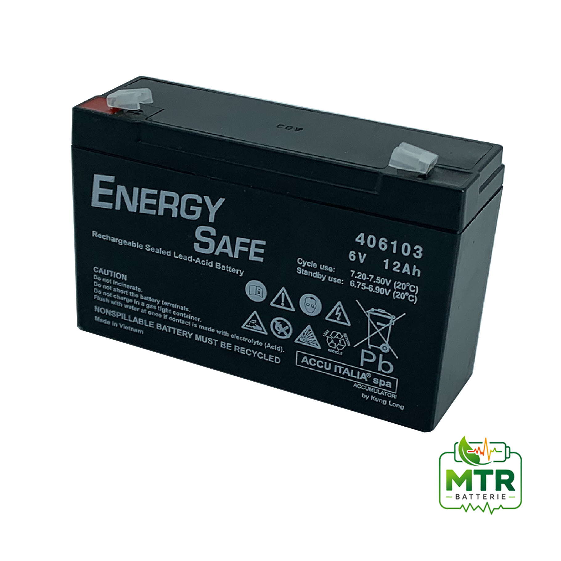 Batteria AGM 6V 12Ah