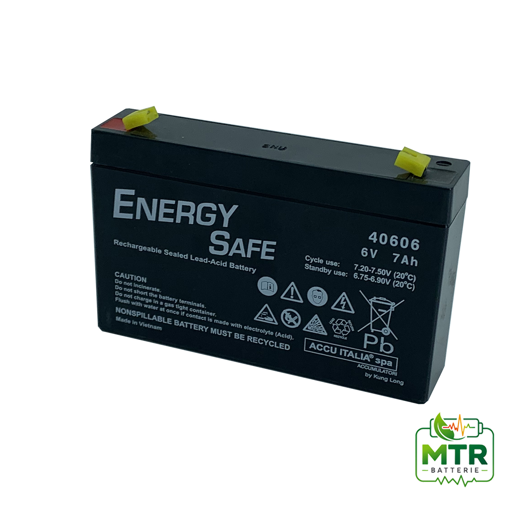Batteria AGM 6V 7Ah