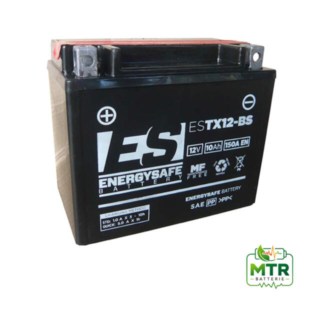BATTERIA ENERGYSAFE ESTX12-BS (SIGILLATA CON ACIDO A CORREDO) 12V/10AH